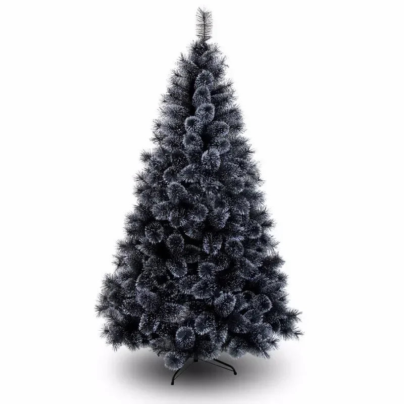 Árvore De Natal Artificial  Floco De Neve De Agulha De Pinho Preto Decoração De Casa