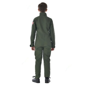 Fantasia Infantil Masculina Macacão Força Aérea Americana Design Realista