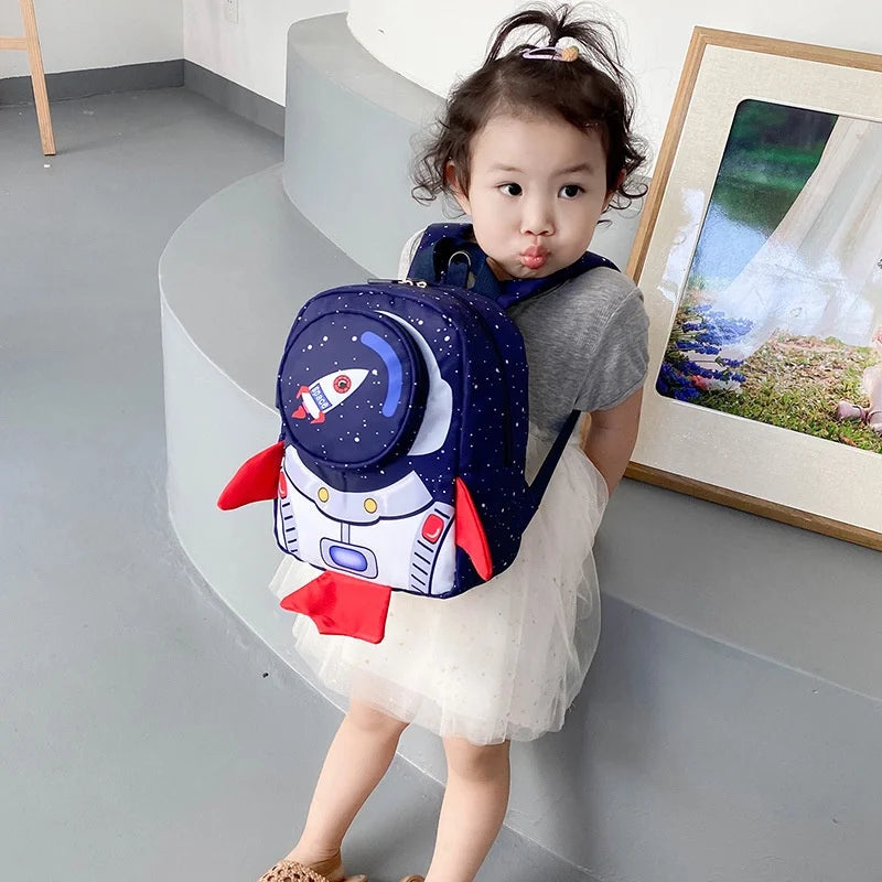 Mochila Escolar Infantil Masculina Com Estampa Astronauta