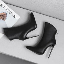Bota Feminina Salto Fino Boca Assimétrica - Promoção De Inverno 2025