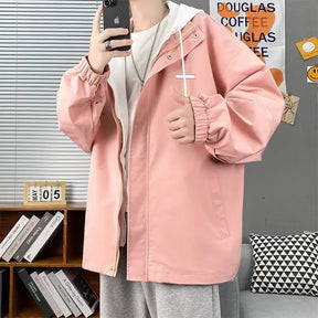Jaqueta Masculina Moda Casual Com Capuz Ajustável  - Promoção De Inverno 2025
