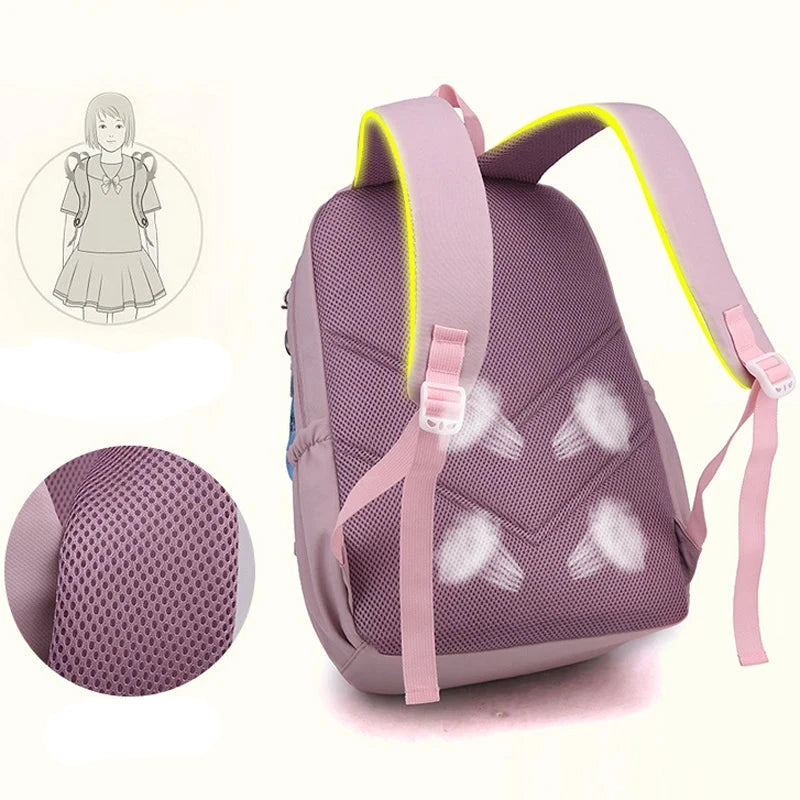 Mochila Escolar Feminina Para Adolescente Com Compartimentos Design Moderno