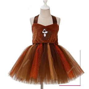 Fantasia Infantil Menina Princesa Esquilo Mundo Animal Kids - Promoção de Carnaval 2025