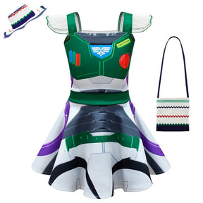 Fantasia Infantil Feminina Buzz Lightyear Com Saia de Tule E acessórios