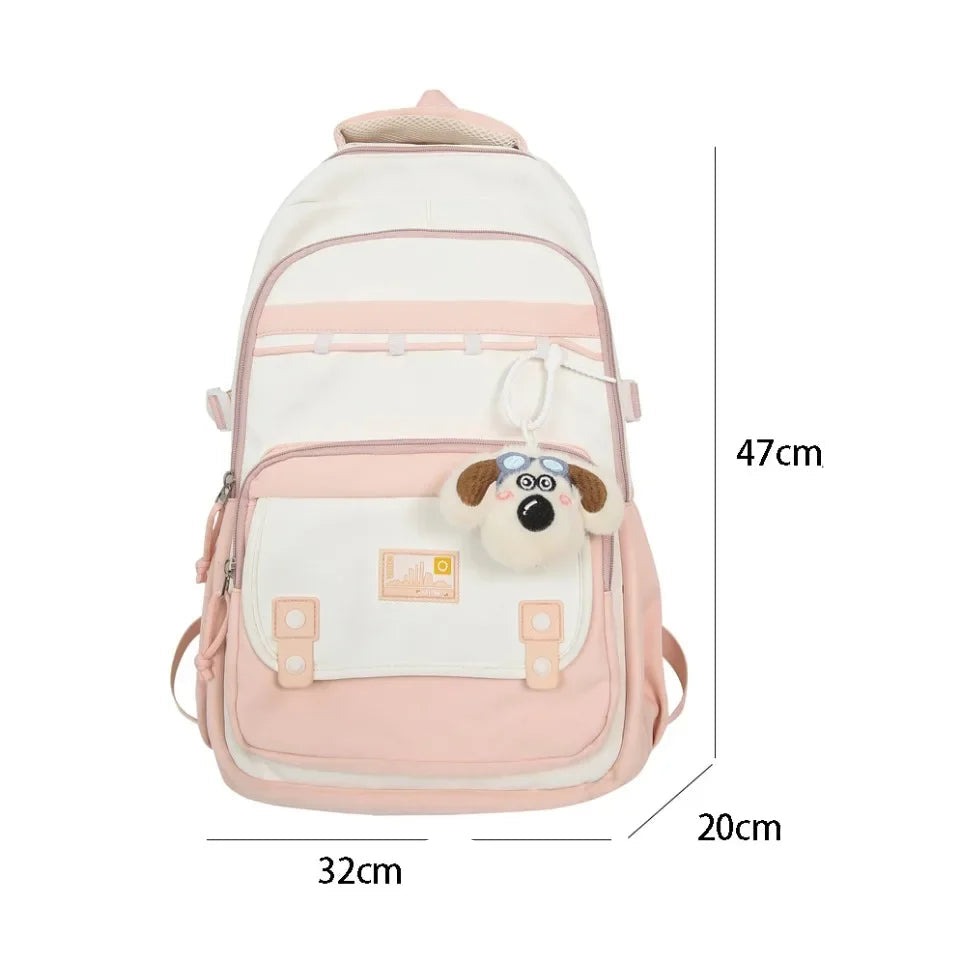 Mochila Escolar Infantil Feminina Com Chaveiro