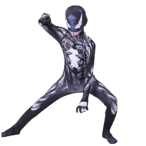 Fantasia Infantil Masculina Super Herói Venom Macacão De Alta Qualidade