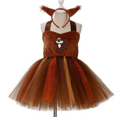Fantasia Infantil Menina Princesa Esquilo Mundo Animal Kids - Promoção de Carnaval 2025