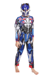 Fantasia Infantil Masculina Robô Badysuit Com Máscara Design Acolchoado