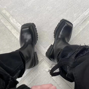 Bota Masculina Material Resistente Bico Quadrado - Promoção De Inverno 2025