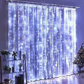 Cortina De Luzes LED Decoração Para Casamento E Festas De Natal Ornamentação Brilhante