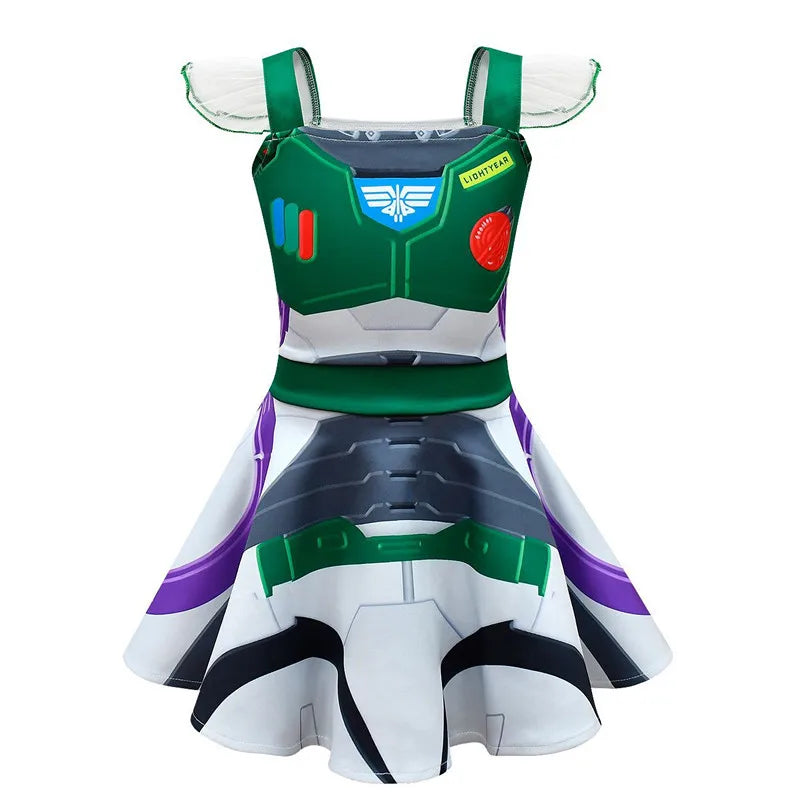 Fantasia Infantil Feminina Buzz Lightyear Com Saia de Tule E acessórios