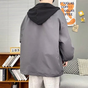 Jaqueta Masculina Moda Casual Com Capuz Ajustável  - Promoção De Inverno 2025