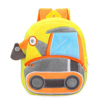 Mochila Infantil De Pelúcia Design Carrinho Material Confortável