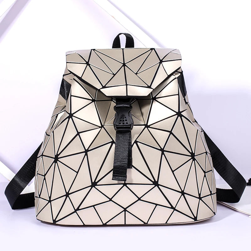 Mochila Feminina Saco Geométrico Antifurto Design Moderno