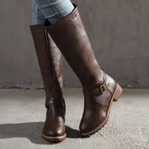 Bota Feminina Cano Alto De Material Resistente Tendência - Promoção De Inverno 2025