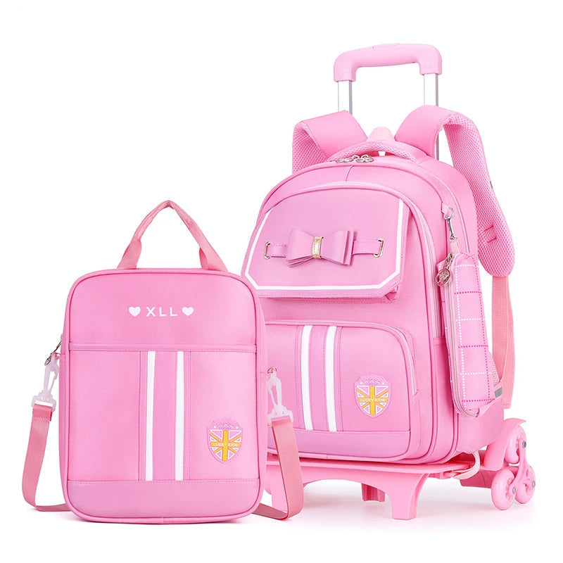 Kit Mochila Escolar Infantil Feminina Acompanha Lancheira E Mochila De Rodinhas