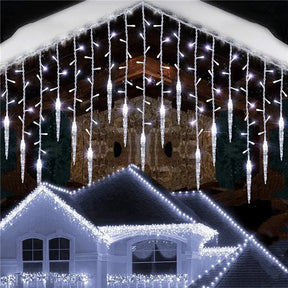 Cortina De LED Decoração Natalina Para Casa Cristais Brilhantes