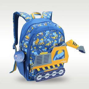 Mochila Escolar Infantil Masculina Estampa Carrinho Desenho Animado