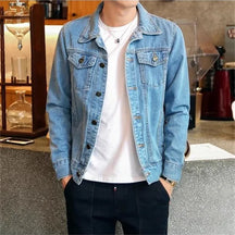 Jaqueta Jeans Masculina Tendência Casual