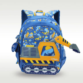 Mochila Escolar Infantil Masculina Estampa Carrinho Desenho Animado