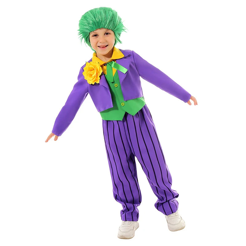 Fantasia Infantil Masculina Joker Design Realista Ótimo Acabamento