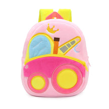 Mochila Infantil De Pelúcia Design Carrinho Material Confortável