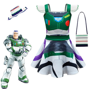 Fantasia Infantil Feminina Buzz Lightyear Com Saia de Tule E acessórios