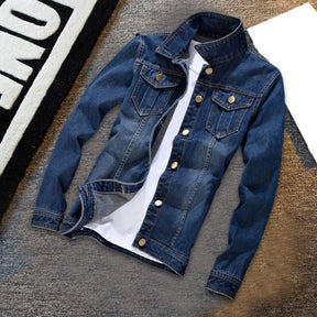 Jaqueta Masculina Básica Com Bolsos E Botões de Metal - Promoção De Inverno 2025