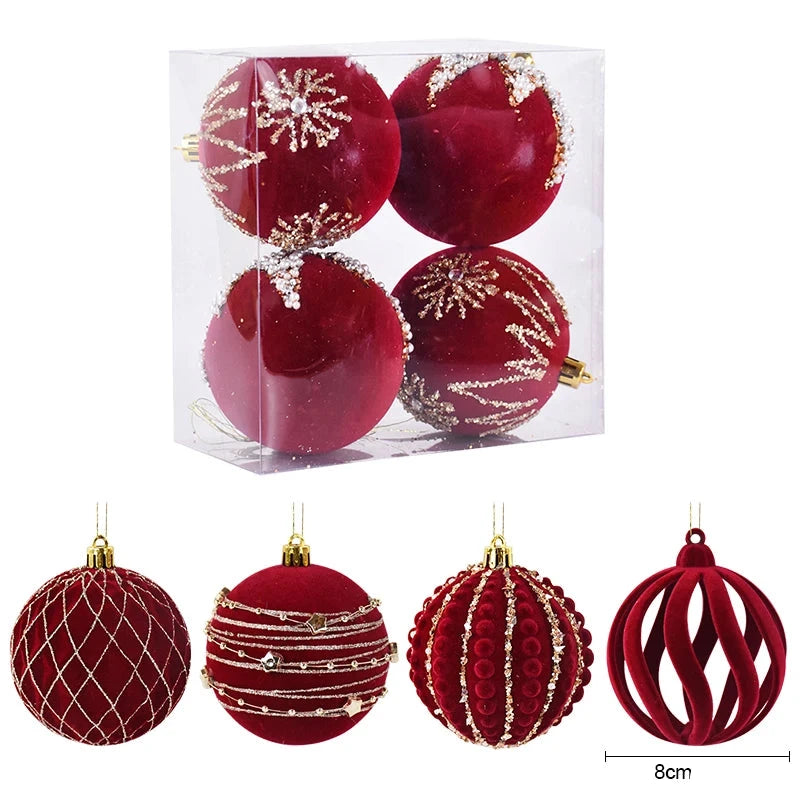 Decoração De Natal Bolas De Enfeite Material De Qualidade Com Glitter