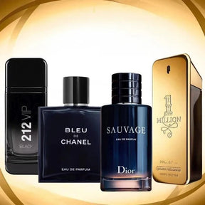 Combo 4 Perfumes Masculinos Importados (100ml) - 1 Million | Invictus | Sauvage | Bleu