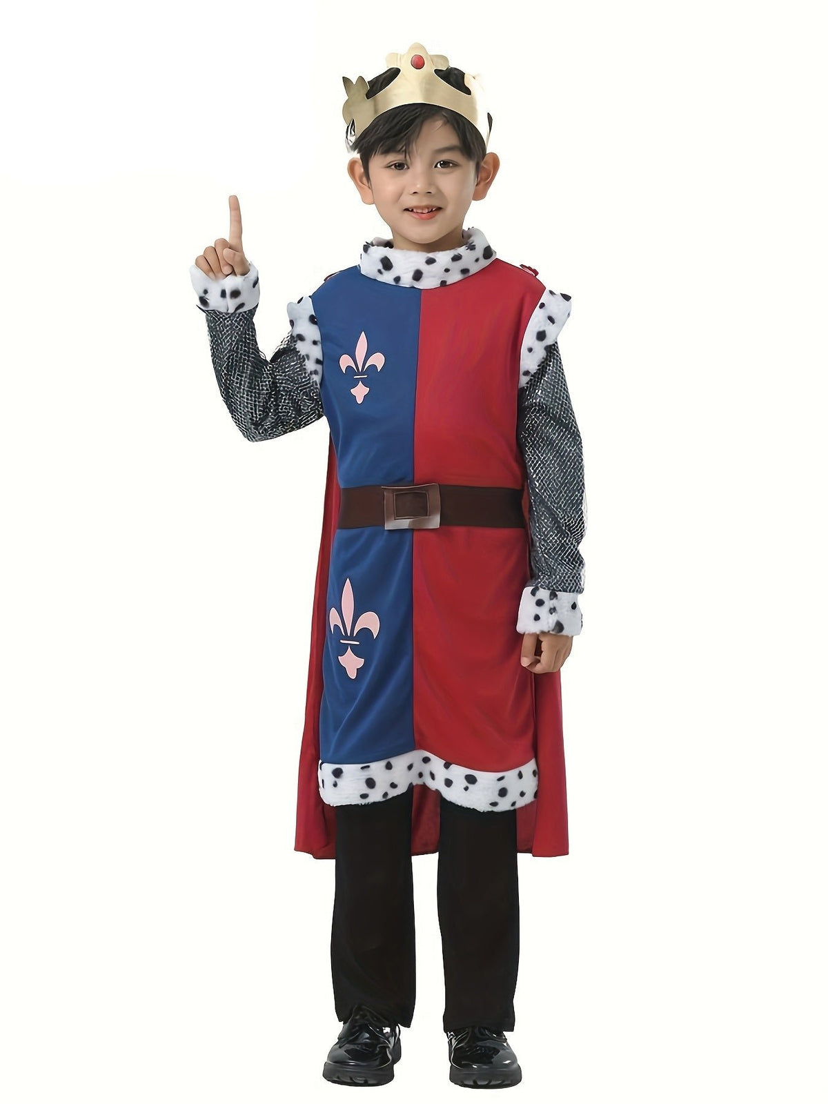 Fantasia Infantil Masculina Rei Medieval Com Acessórios Fantasia Rica Em Detalhes