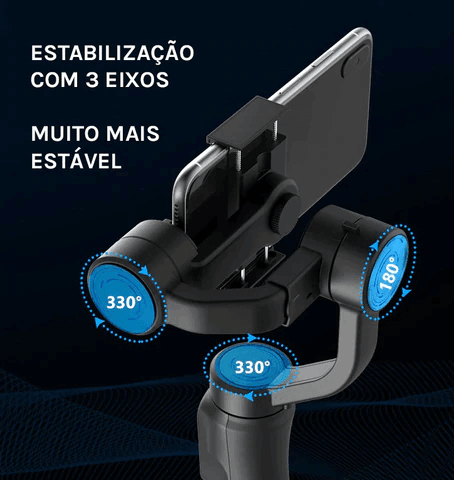 Gimbal Estabilizador de Celular com 3 Eixos e 330 Graus -  Promoção de Outubro