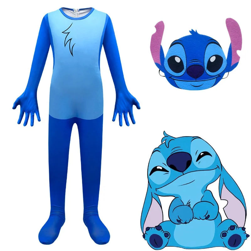 Fantasia Infantil Unissex Lilo & Stitch Material Resistente De Alta Qualidade