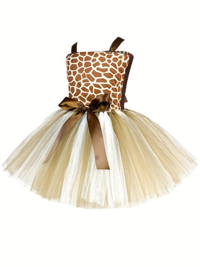 Fantasia Infantil Feminina Girafa Com Saia De Tule E Acessórios Fantasia Rica De Detalhes - Promoção de carnaval 2025