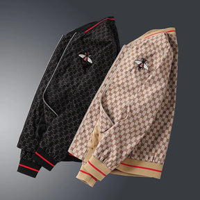 Jaqueta Masculina Estampa Xadrez Com Zíper E Punhos Canelados - Promoção De Inverno 2025