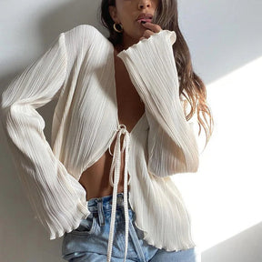 Camisa Curta Feminina Modelo Bata Tendência