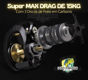 Nova Carretilha BIG GAME RED FERNO 300 - 15kg de DRAG - Frete Grátis