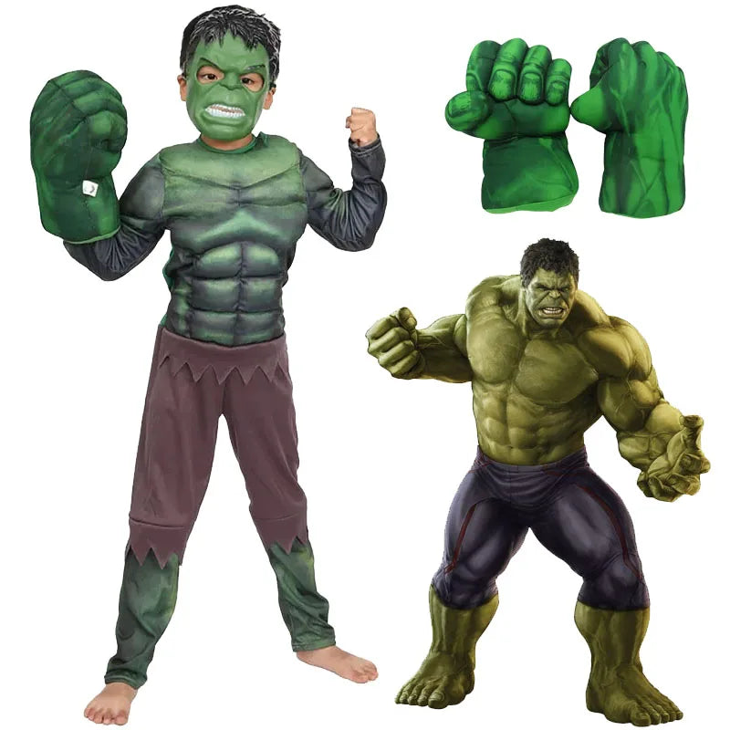 Fantasia Infantil Masculina Hulk Completa Com Acessórios