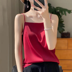 Camisa Feminina Acetinada Moda Solta Elegante Versátil