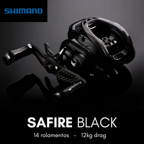 Carretilha Shimano Safire Black - 14 Rolamentos - 12kg Drag - Promoção de Outubro