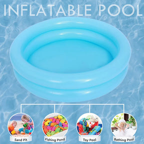 Piscina Infantil Para Bebê Recém Nascido | Portátil, Segura, Feito para o Lazer ao ar livre + Brinde Brinquedo | 60cm