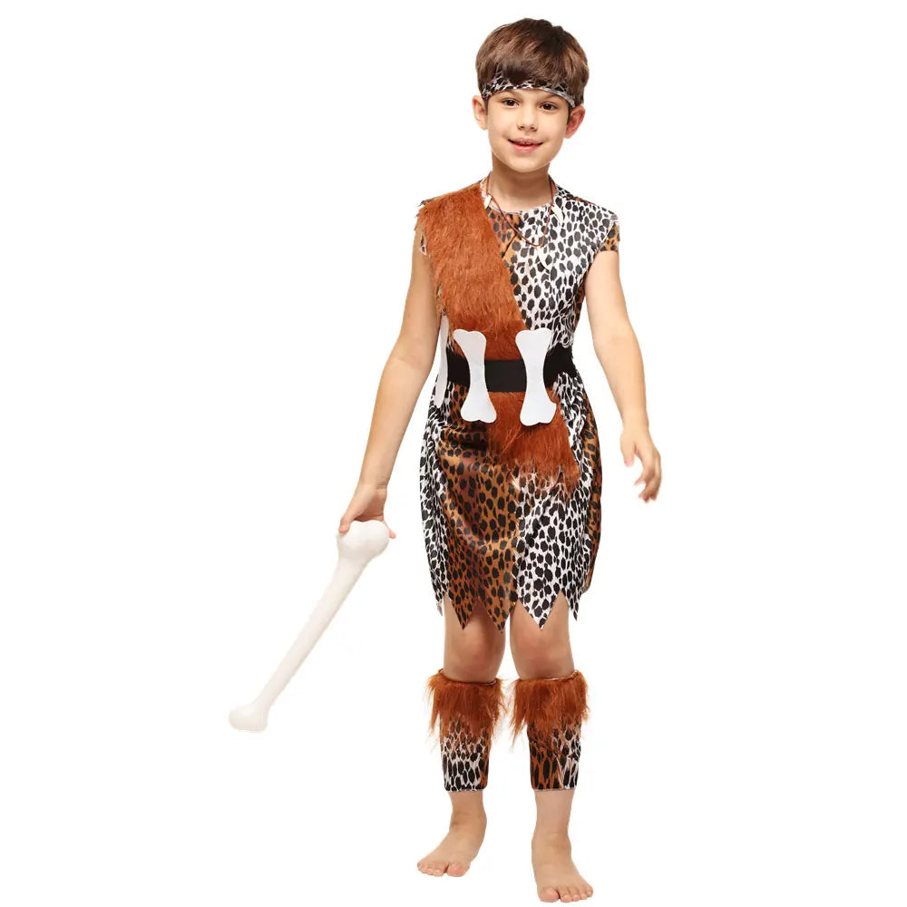 Fantasia Infantil Masculina Menino Das Cavernas Idade Medieval Material De Qualidade