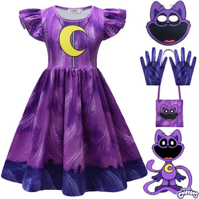 Fantasia Infantil Feminina Catnap Vestido Com Acessórios Excelente Acabamento