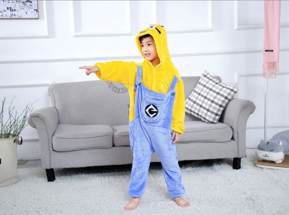 Fantasia Infantil Unissex Minions Pijama Material De Qualidade