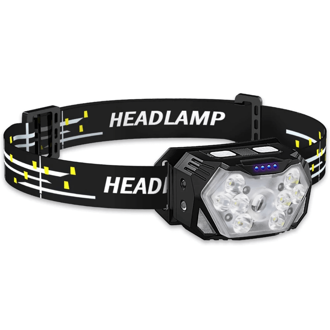 Lanterna de Cabeça Impermeável com Sensor - Headlamp