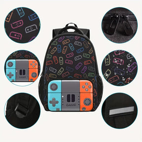 Mochila Escolar com Tema de Controle em Nylon