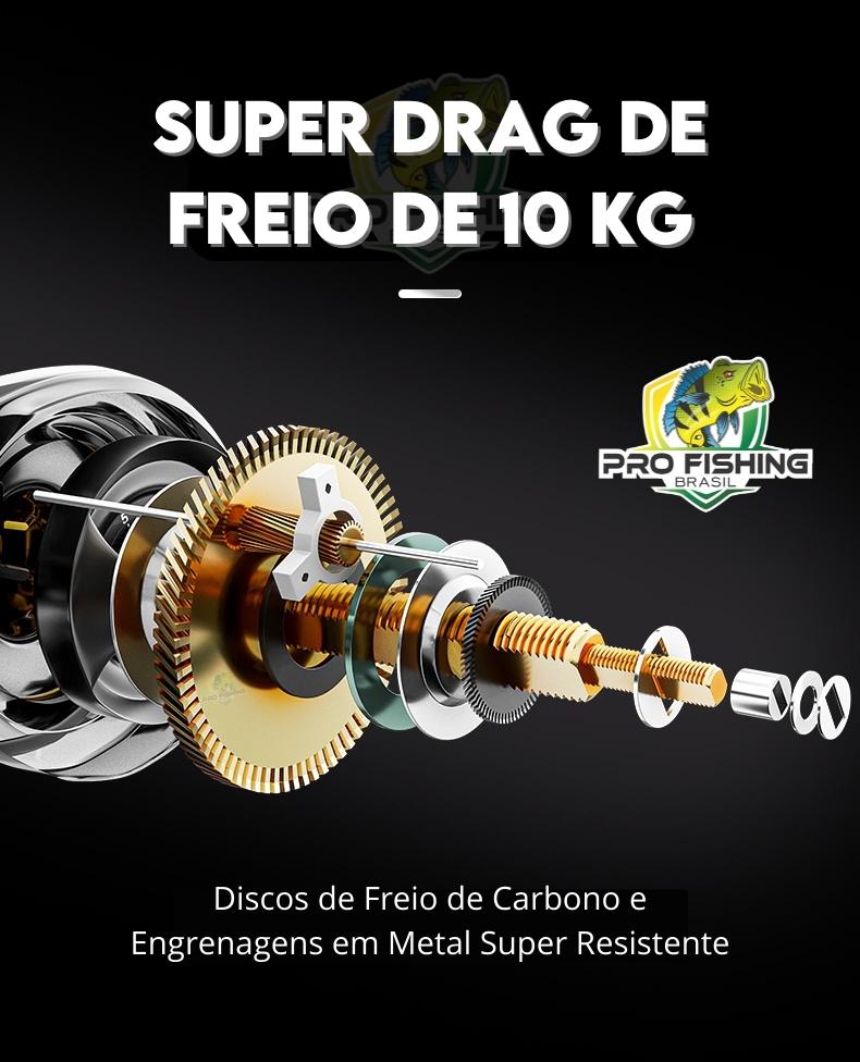 Nova Carretilha KURODA - SEIKO - 18 Rolamentos - Drag de 10KG - Recolhimento 7.3:1