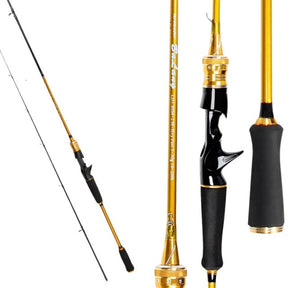 Vara P/Carretilha Ghotda GOLD Ultraleve - 2p - 1.8m - 10 a 20 Lbs - Ação rápida